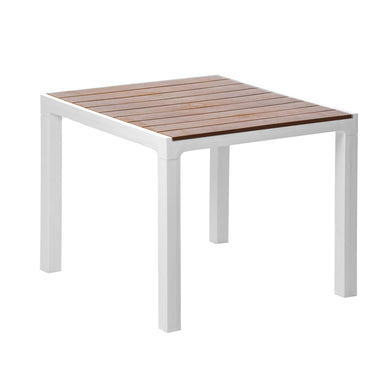 mesa minimalista cuadrada en polipropileno
