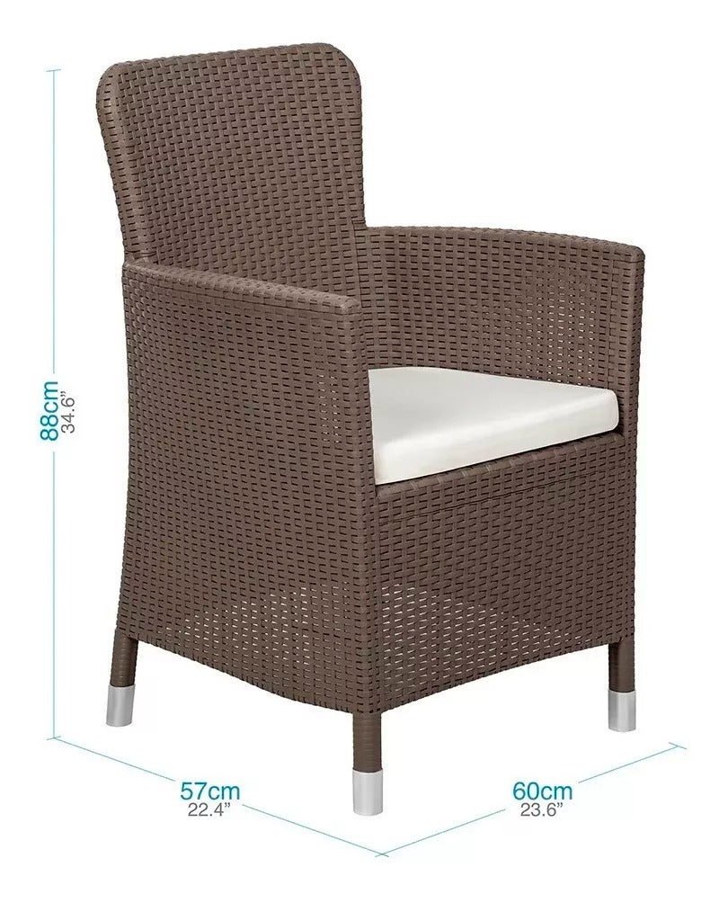 Comedor de 6 puestos para exterior