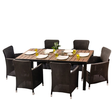 Comedor de 6 puestos para exterior