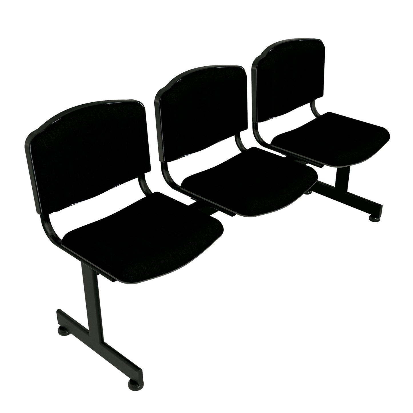 SILLA TANDEM TAPIZADA GENOVA NEGRO (N379 N)