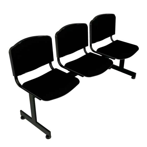 SILLA TANDEM TAPIZADA GENOVA NEGRO (N379 N)