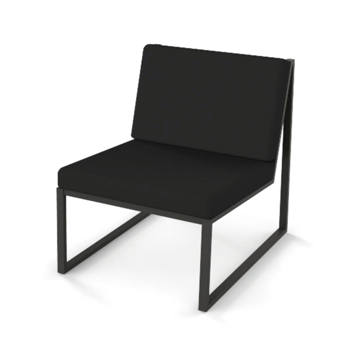 SILLON NEON ESTRUCTURA NEGRA TAPIZADO (A658)