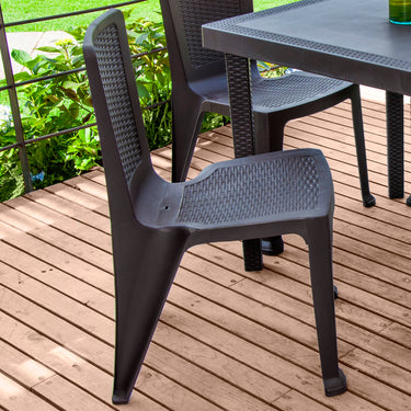 Silla sin brazos para jardín y exteriores