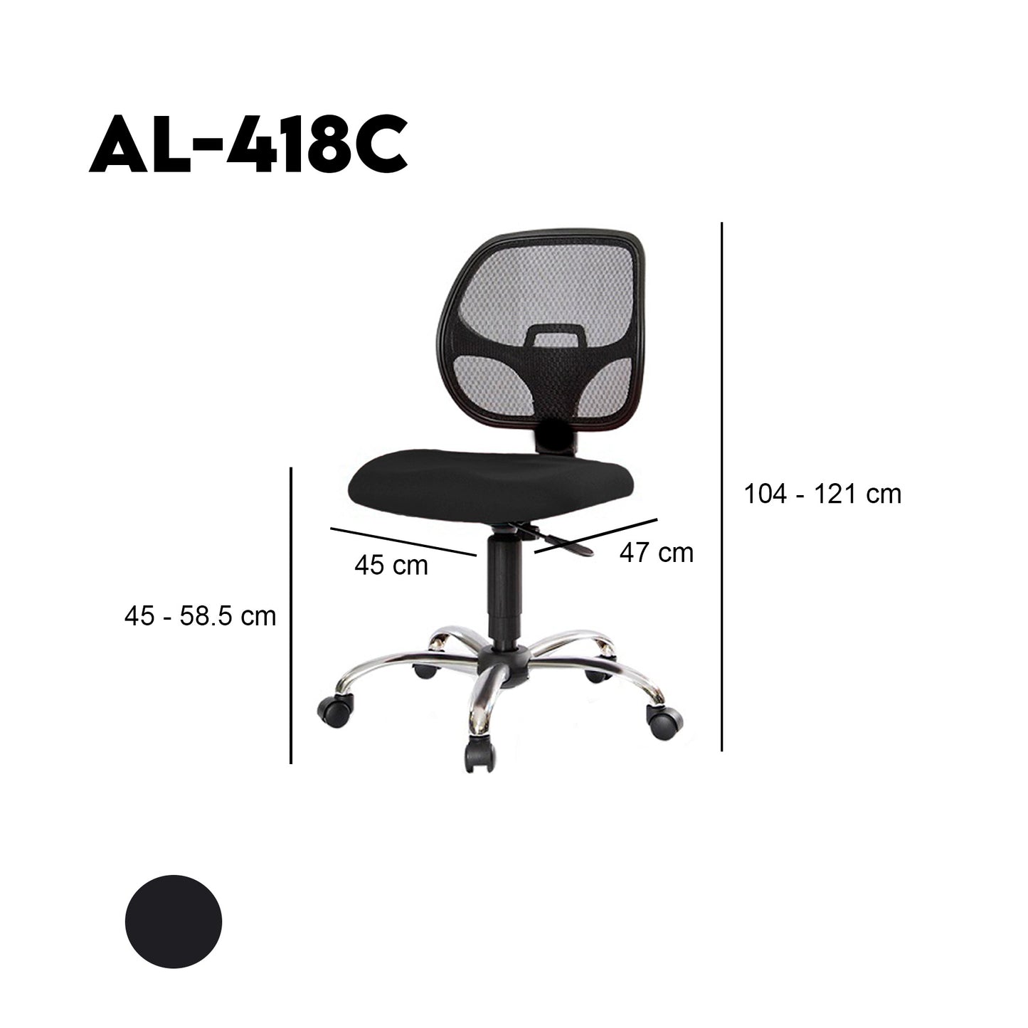 SILLA MACRO CROMADA (AL-418C)