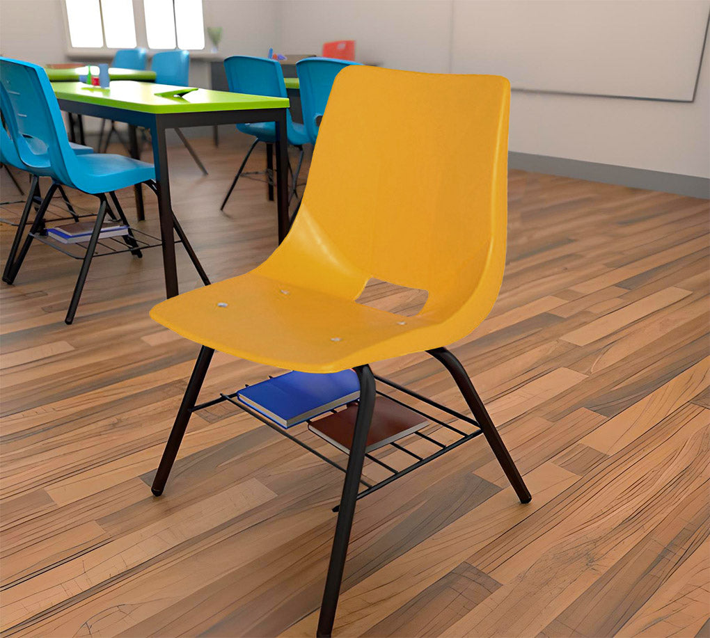 SILLA DE POLIPROPILENO MEDIANA CON PARRILLA