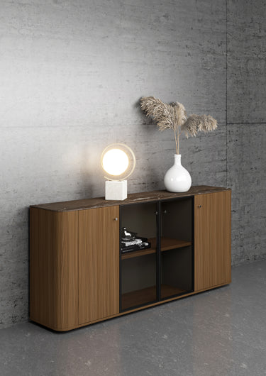 CREDENZA LIBRERO C/ PUERTAS DE VIDRIO FFN-720