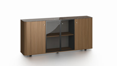 CREDENZA LIBRERO C/ PUERTAS DE VIDRIO FFN-720