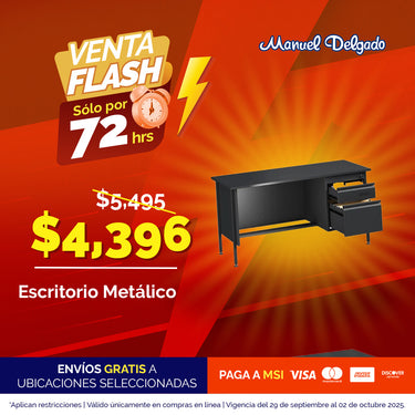 ESCRITORIO METALICO DE 1.50 MTS