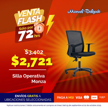 SILLA OPERATIVA MONZA NEGRA (N834N)